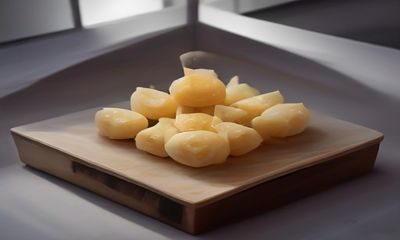 棕色植鞣革情趣项圈平铺展示，皮面光泽自然、D型金属扣锃亮，背景为米白色麻布材质，呈现手工皮具质感